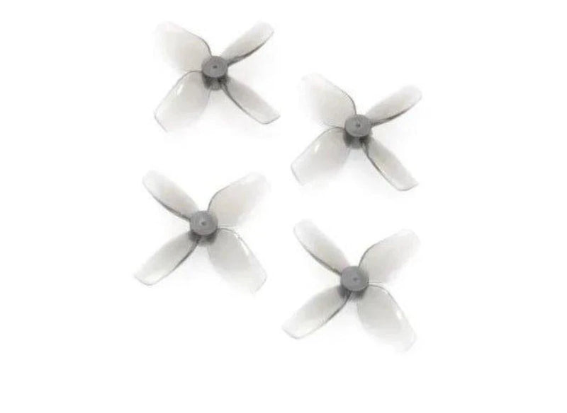 HQ Prop 4-pack of 40mm white quad-blade FPV drone propellers with hubs