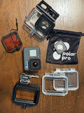GoPro Hero 5 Black Edition Action Camera + Dive housing, filters, xtras!