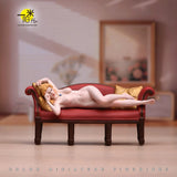 1/18 Miniatures Sexy Sofa Lying Beauty Girl Scene Props Model Figures For Cars