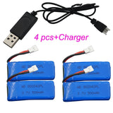 4¡Á 3.7V 500mAh 25C 802042 Li-Po Battery For Hubsan X4 H107L H107C H107D RC Drone