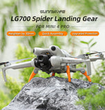 DJI Mini 4 Pro landing gear spider protector with four legs and orange support arms