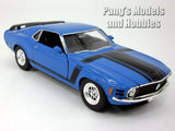 1970 Ford Mustang Boss 302 1/24 Diecast Model by Welly - BLUE