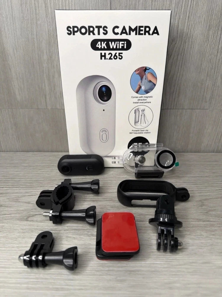 TWO 4K Sports Action Cameras H.265 with all accessories (A1D030404)