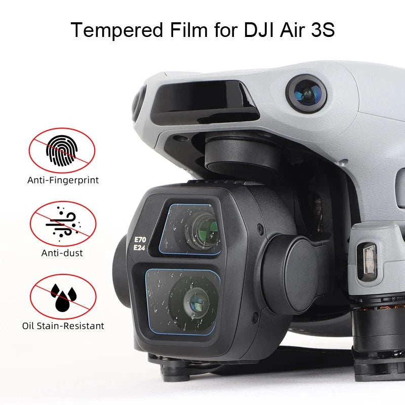 Tempered film lens protector for DJI Air 3S gimbal camera