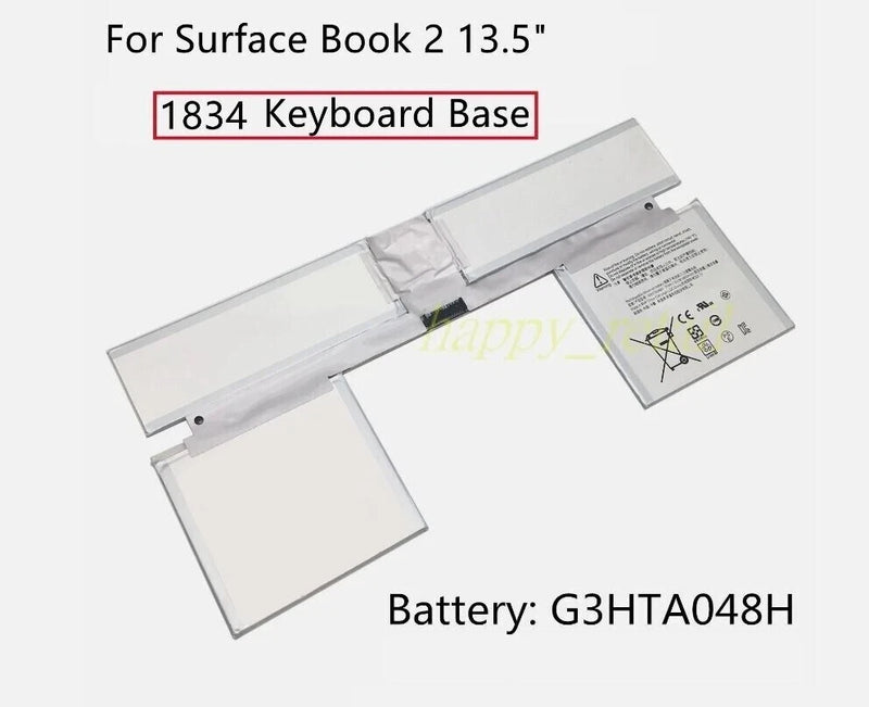 Surface Book keyboard base battery pack, G3HTA048H label