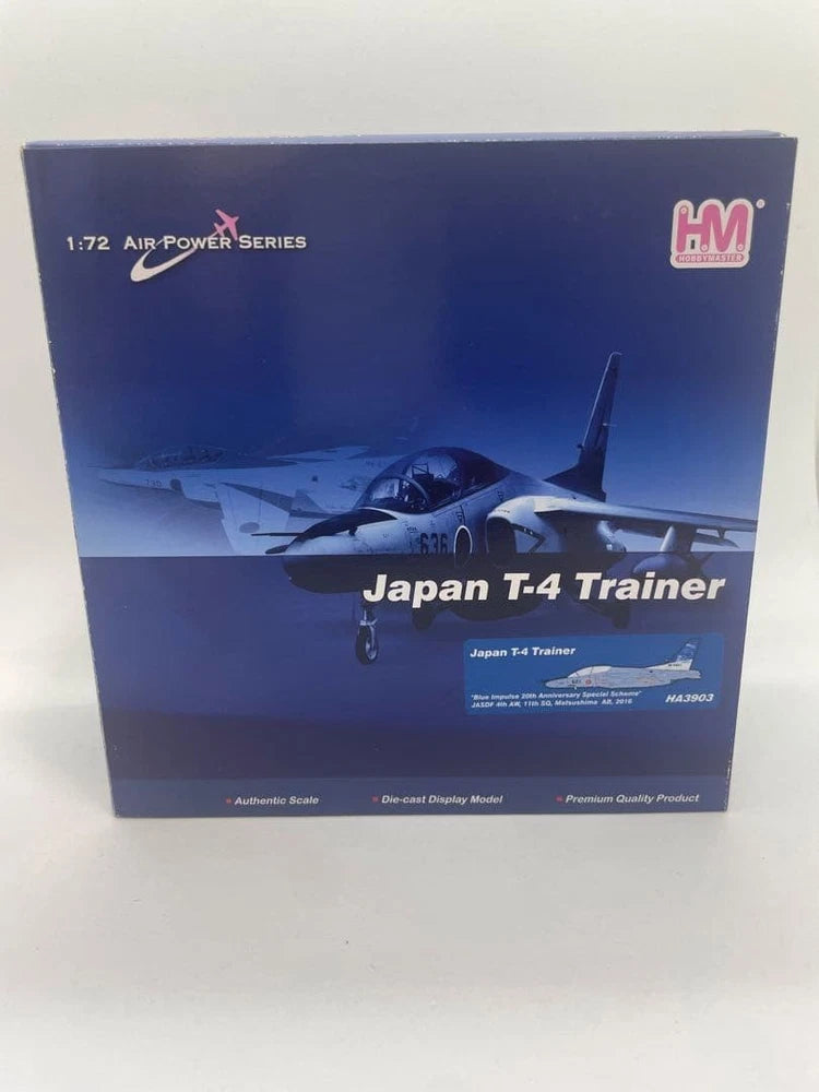 1/72 scale Japan T-4 Trainer model kit box with blue aircraft artwork