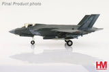 1/72 F-35A Lightning II model aircraft in dark gray with landing gear down