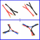 ESC 8mm 1 Female to 2 Male+/Female- HXT 5.5mm Series Parallel Wire FPV Battery