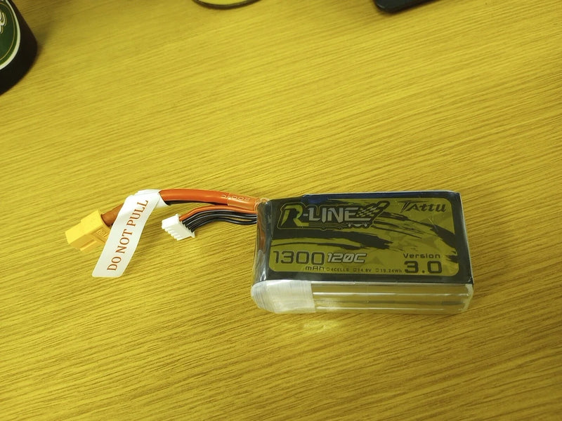 Tattu R-Line 4S LiPo Battery (1300mAh XT60 120C 14.8V) Battery