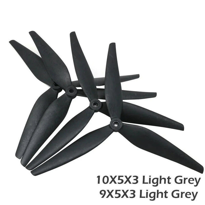 FPV Drone 3 Blade Propeller 9 10 Inch Nylon Replacement Props 2 Pair Set