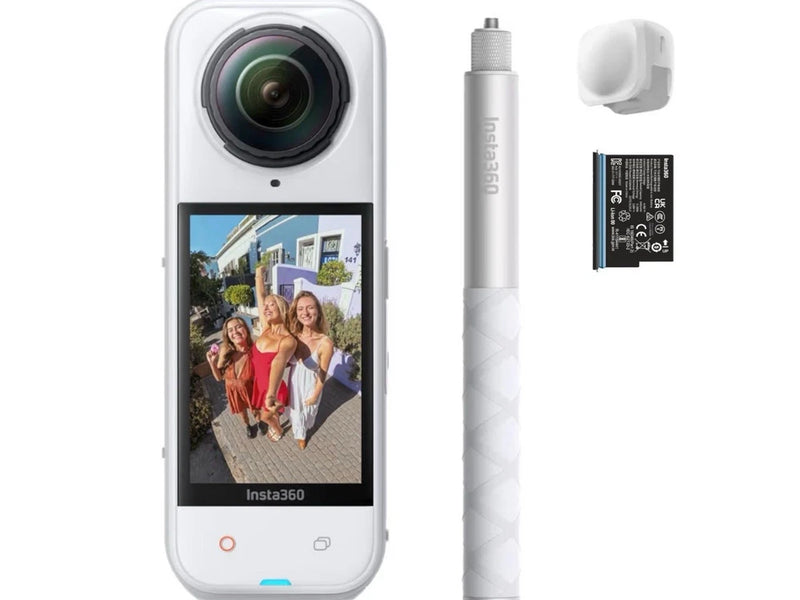 Insta360 X5 Starter Bundle,Satin White Waterproof 8K360??Camera,Leading Low Light