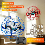YL16 Kids Football Drone 60min Flight Safe Brushless Motor Easy Toy Three Speeds