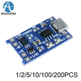 1/2/5/10/100/200PCS 5V Micro USB 1A 18650 Li-ion Battery Charging Board Module