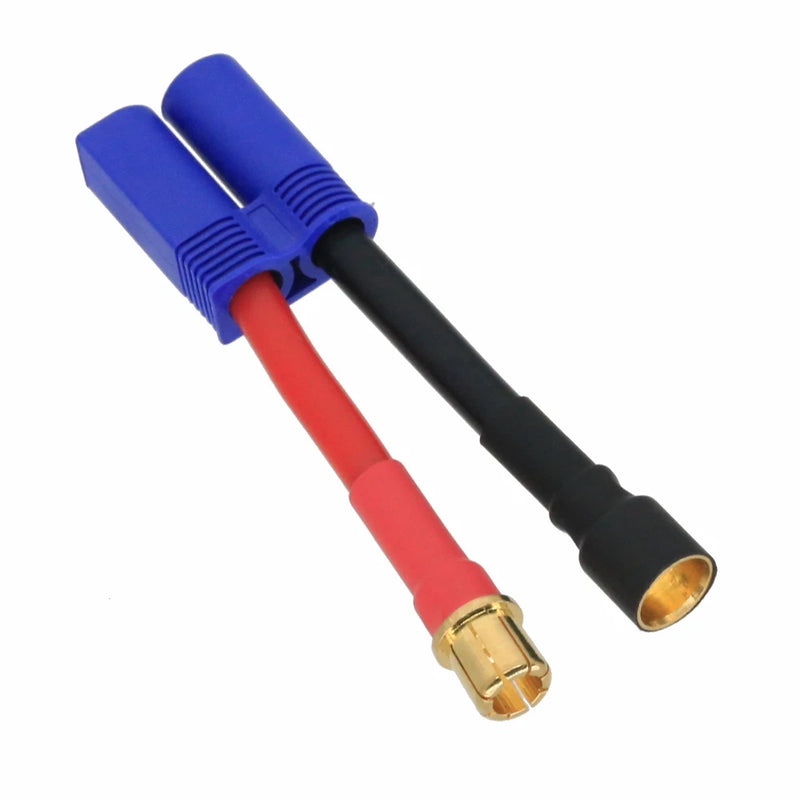 HXT 8mm Male+/Female- to EC5 Male cable 10AWG 5CM wire For Battery Toys FPV UAV