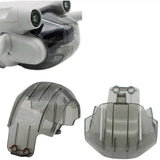 Protective lens hood gimbal camera cover shell with clear window, gray plastic