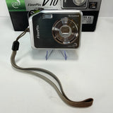 Fujifilm FinePix V10 CCD Digital Camera 5.1MP Tested w/ Box NP-40 No xD Card
