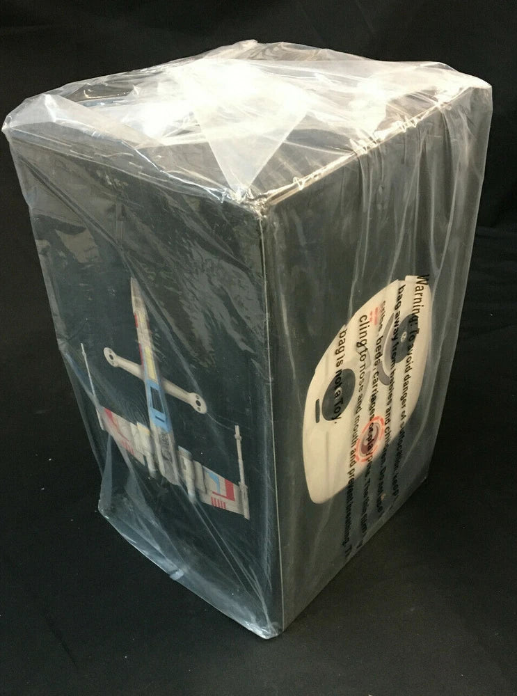 Remote control drone in sealed retail box with clear plastic wrap