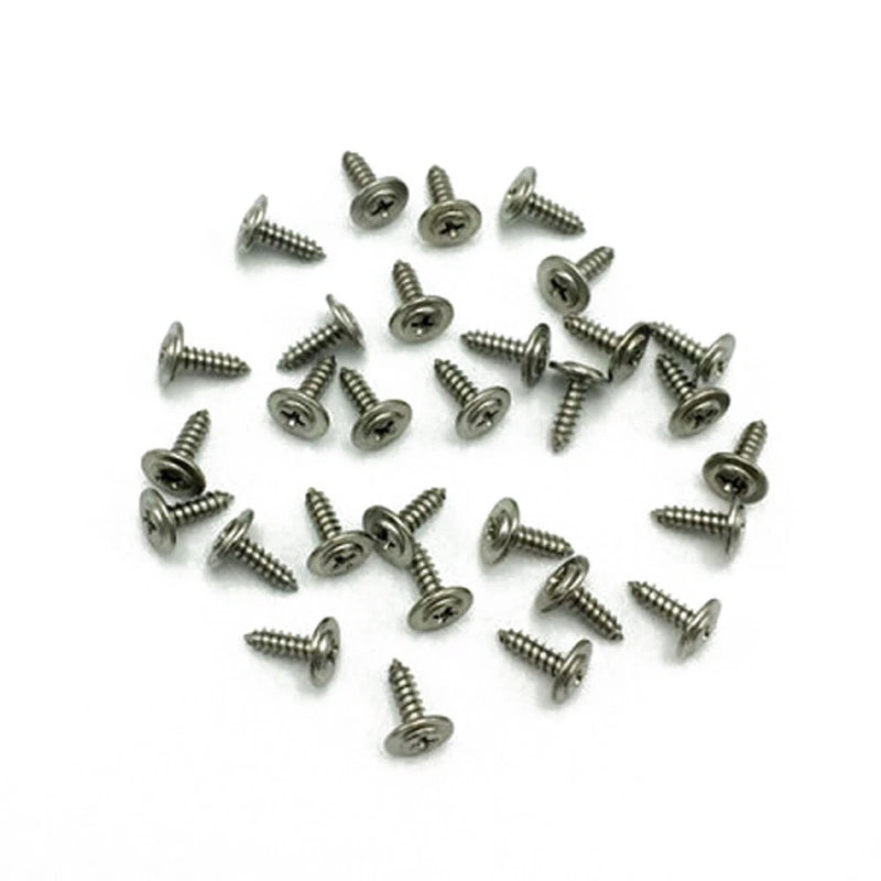 Small silver cross-head screws, metal fasteners for tiny FPV drone builds