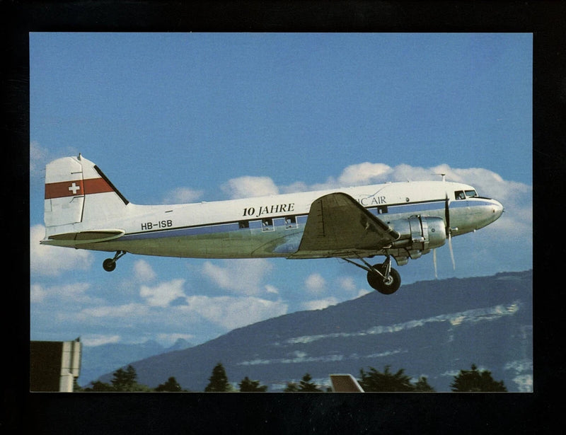 Aviation Airplane Airline postcard Air Hobby #50 MDC Douglas DC-3C Geneva