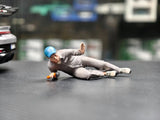 1/18 Diorama Male Mechanic Ground Scene Miniature Figure Model Doll For Car Toy
