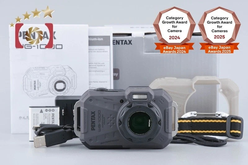 Ricoh PENTAX WG-1000 Glay 16.3 MP Waterproof Action Camera w/ Box