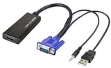 VGA To 720P 1080p HD Video Format Converter With Audio Input