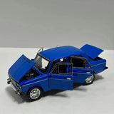 1:24 Russian LADA 2106 Alloy Car Model Diecasts Sound Lights blue