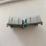DC-DC buck converter module with twin aluminum heatsinks and terminal pins