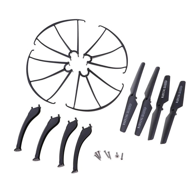 4Pcs Propeller + 4Pcs Landing Gear + 4Pcs Prop Protector for   X5SC X5SW Noir 1#