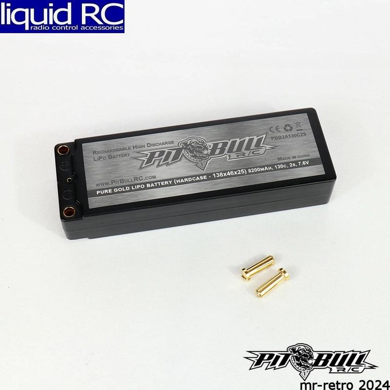 Pit Bull Tires PBB6A130C2S Pure Gold 7.6V 6000mAh 2S 130C LiPo Battery