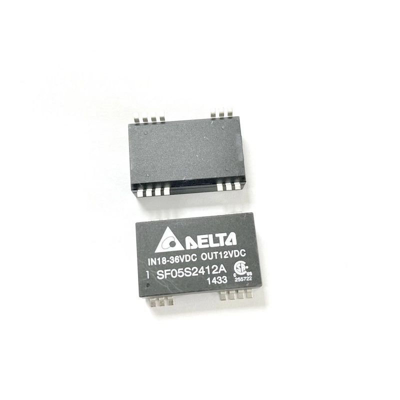 DELTA SMD DC/DC converter module with SF05S2412A marking and dual-row pins