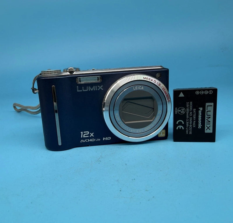 Panasonic Lumix DMC-TZ7 10.1MP Digital Compact Camera, Blue - Tested *fungus*