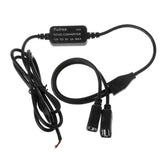 Car Charger Dual USB Female Plug 12V to 5V 3A for DC to for DC Power Supply Conv