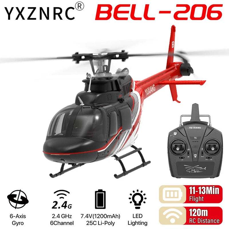 YUXIANG Bell-206 1:27 RC Helicopter 2.4G 6CH 6-Axis Gyro Remote Control Airplane
