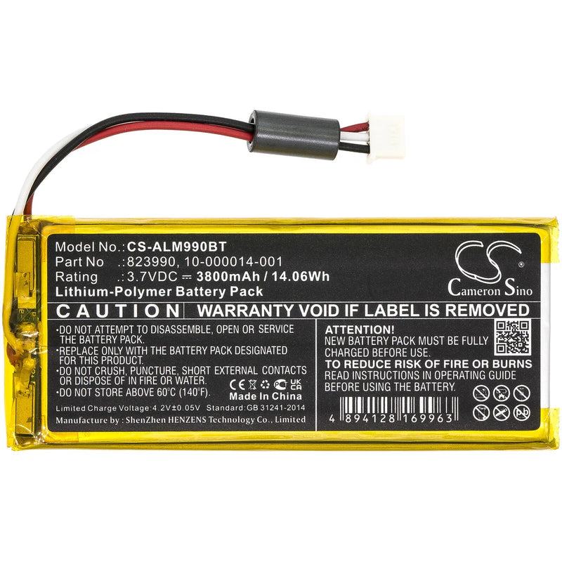 3800mAh Battery For 2GIG GC3 Panel  SP1-GC3  GC3e Panel£¬Panel SmartThings,823990