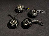 DJI 415kv brushless motor set with four black motors and attached wire leads