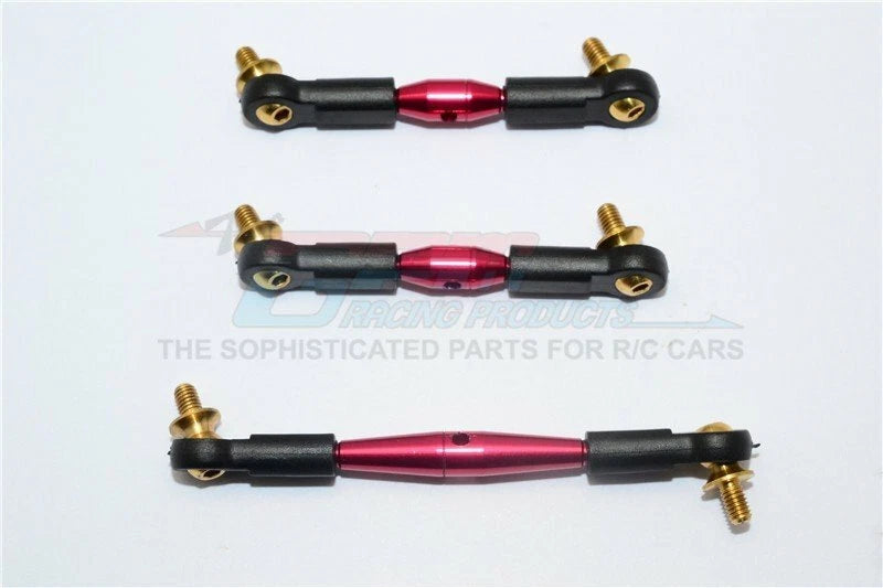 GPM CC160-R Aluminum Steering & Servo Tie Rod (Red) Set For Tamiya 1/10 RC CC01