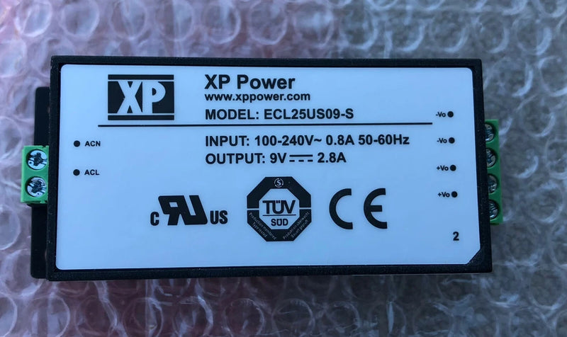 XP Power AC DC Converters 85 ~ 264 VAC Input -- Output 9V - 2.8A   ECL25US09-S
