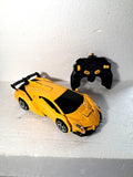 Transformer Remote Control Car Converts to Robot - Lights & Sounds - Yellow Converter