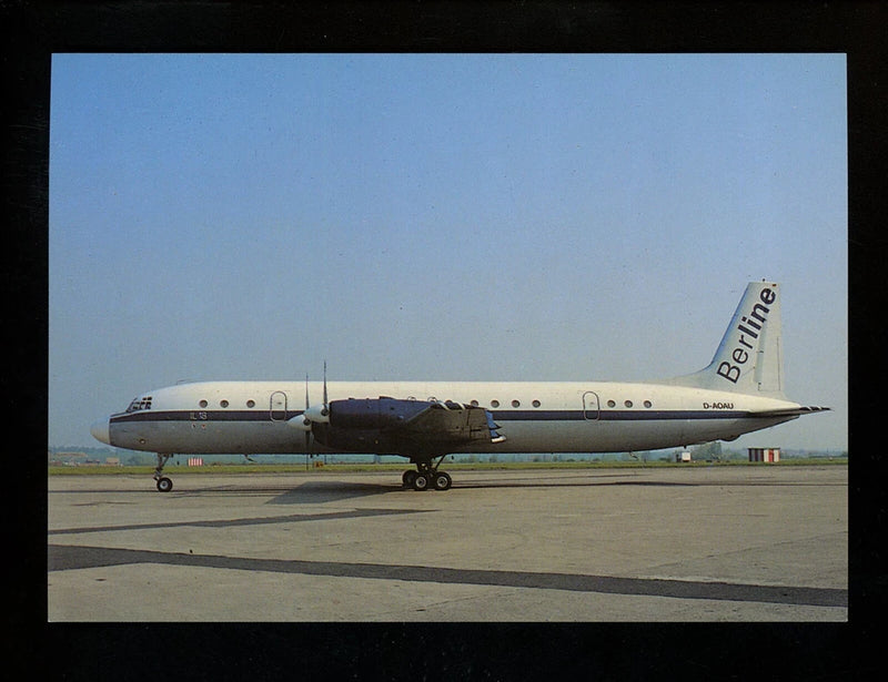 Aviation Airplane Airline postcard Air Hobby #10 Ilyushin IL 18D Praha