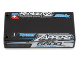 Reedy Zappers LiPo battery pack, black case with blue and white graphics, 3.8V 6600mAh