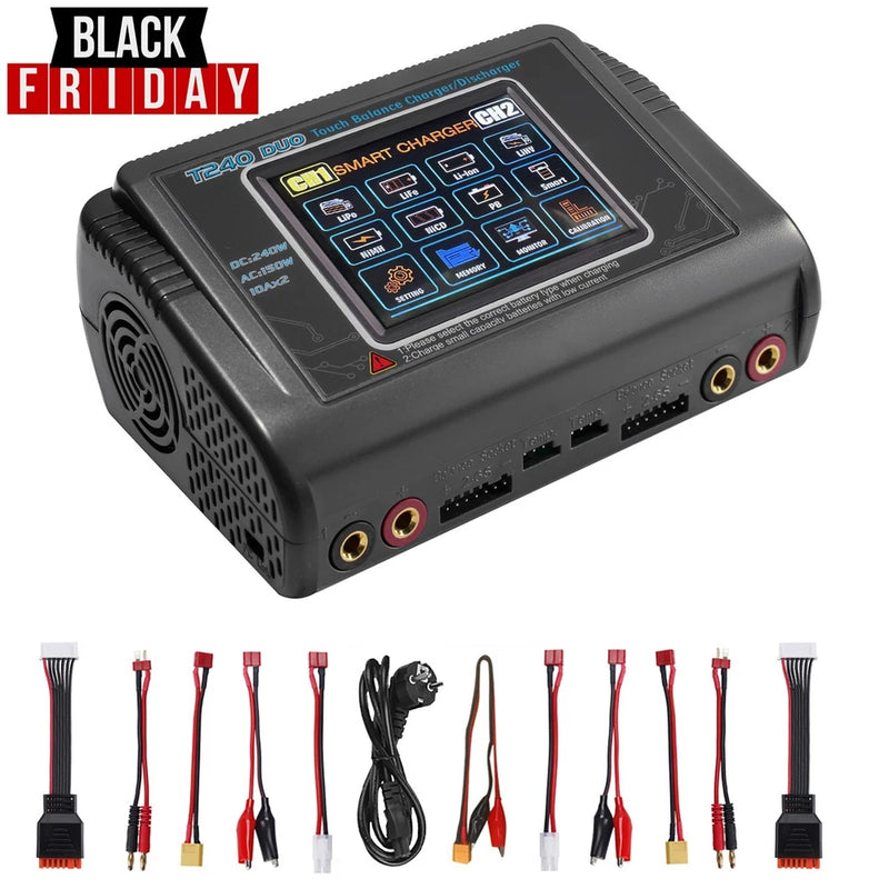 240W 10A RC LiPo Battery Charger for 1S-6S LiPo LiHV Li-ion Life Fast Discharger Battery