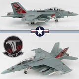 EA-18G Growler scale model aircraft in light gray/green with VAQ-141 markings