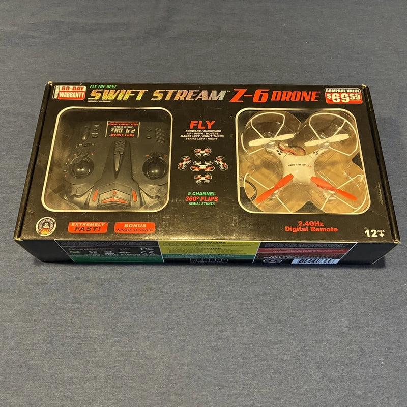 2.4GHz digital drone remote control box, Swift Stream Z-6 packaging