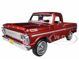 1969 FORD F-100 PICKUP TRUCK BURGUNDY 1/24 DIECAST MODEL CAR BY MOTORMAX 79315