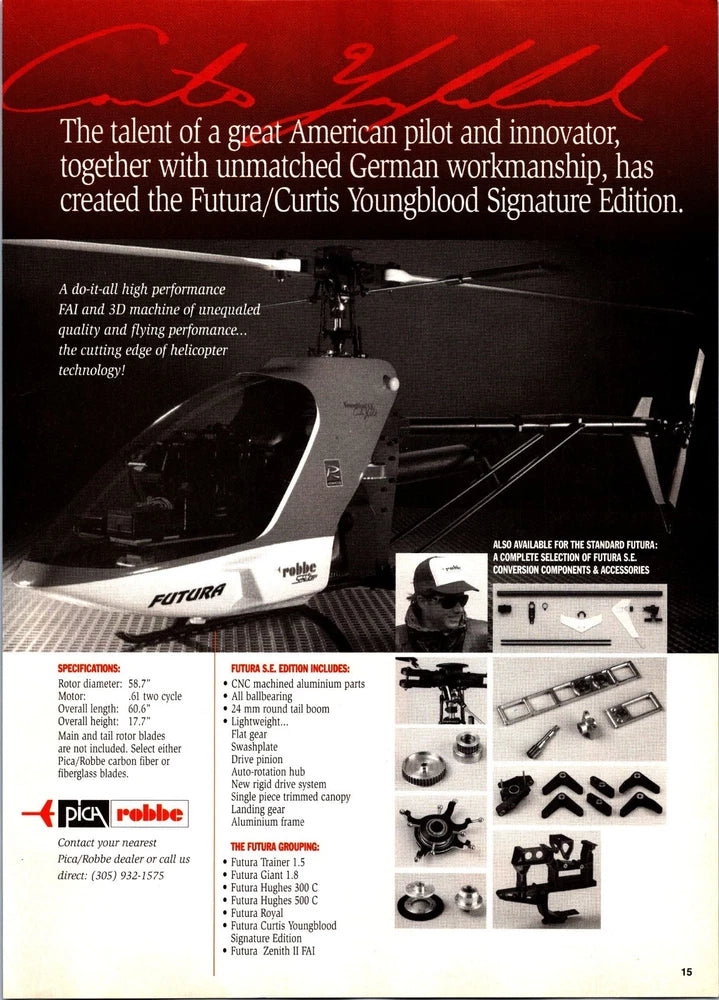 Robbe Futura RC Helicopter Ephemera Wall Art Decor Curtis Youngblood