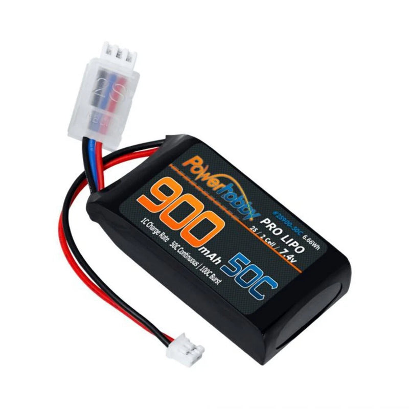 Powerhobby 2S 7.4V 900mAh 50C LiPo Battery for SCX24 Battery