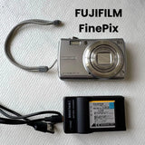FUJIFILM FinePix F100fd Silver Compact Camera Tested Working From Japan