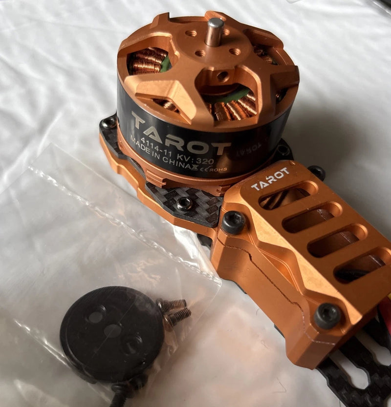 Tarot brushless motor for multirotor drone, copper anodized with mounting bracket and leads