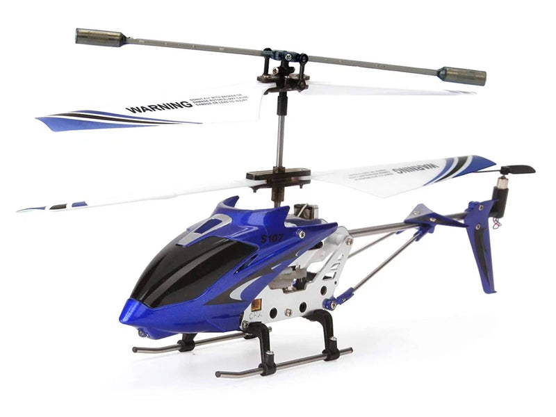 3CH Infrared RC Helicopter Mini Flight S107 Gyro with Light, Blue